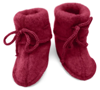 Schühchen Wollfleece Jaspis Rot