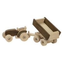 Holztraktor mit Wagen