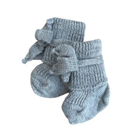 Schleifen-Socken Baby grau