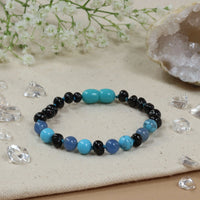 Amberos Bernsteinarmband Baby/Kleinkind Kirsche - Türkis - Jade