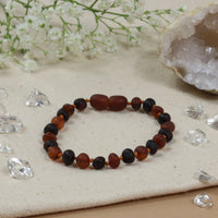 Amberos Bernsteinarmband Damen cognac 'Äì Kirsche 'Äì unpoliert