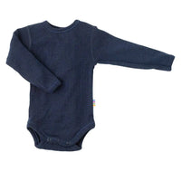 Strampler langarm Wolle - navy