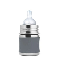 Nuckelflasche aus Edelstahl 150ml grau