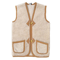 Pulswärmer aus Wolle für Damen - Alpine Beige