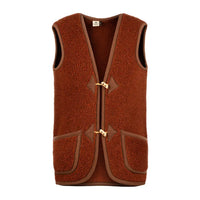 Bodywarmer Damen aus Wolle – Alpen Cognac