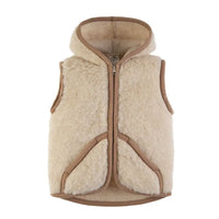 Pulswärmer Kind aus Wolle - Robby Beige