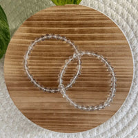 Bergkristall Kugelarmband 6mm Damen