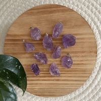 Amethyst-Rohedelstein-Anhänger - Innerer Frieden & spirituelle Kraft