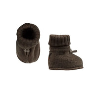 Baby Hausschuhe wolfsfleece - Braun
