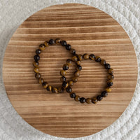 Baby Natura Tigerauge Kugelarmband 6mm Kind