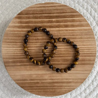 Tigerauge-Katzenauge-Falkenauge Kugelarmband 6mm Kind