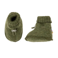 Baby Hausschuhe wolfleece - Olive