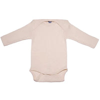 Strampler Wolle Seide Baumwolle Natur Langarm