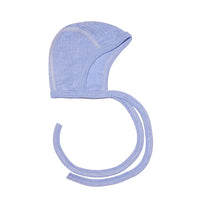 Fliege Mütze Wolle Seide Baumwolle Baby blau