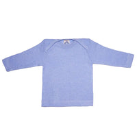 Longsleeve Wolle Seide Baumwolle Baby blau