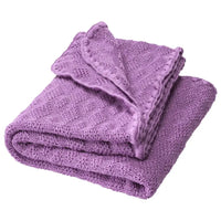 Babydecke Wolle Gestrickt Lila