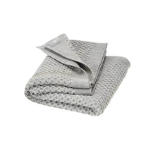 Babydecke Wolle Honeycomb grau