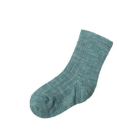 Wolle dünn Rib Socken - türkis