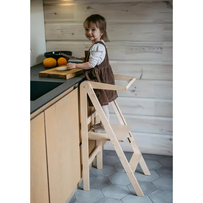 Houten opvouwbare leertoren - naturel