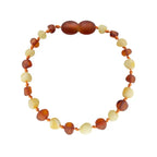 Barnsteen armband dames cognac - milk unpolished