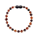 Barnsteen armband kind cognac - cherry - unpolished