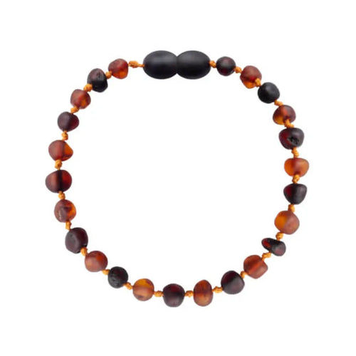 Barnsteen armband dames cognac – cherry – unpolished