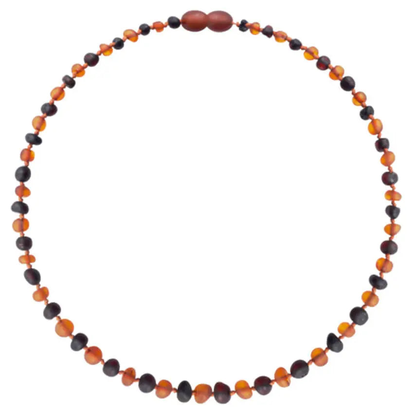 Barnsteen ketting kind cognac - cherry - unpolished