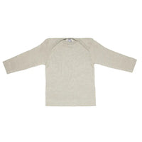 Longsleeve Wolle Seide Baumwolle Baby grau