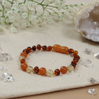 Barnsteen armband baby/peuter quartz, aventurijn