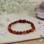 Barnsteen armband dames cognac – aventurijn - jaspis