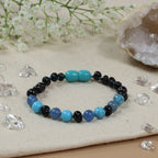 Barnsteen armband kind cherry - turkoois - jade
