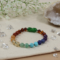Amberos Bernsteinarmband Baby/Kleinkind Chakra