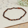 Barnsteen ketting kind cognac - cherry - unpolished