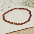 Barnsteen ketting kind cognac - unpolished