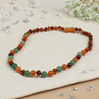 Barnsteen ketting dames aventurijn - jade