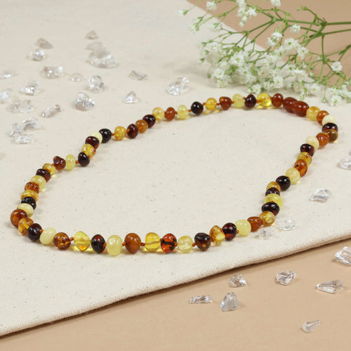 Barnsteen ketting baby/peuter luxery multi 4 color