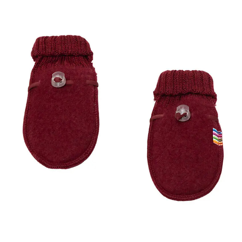 Baby wantjes wolfleece - Bordeaux (limited edition)