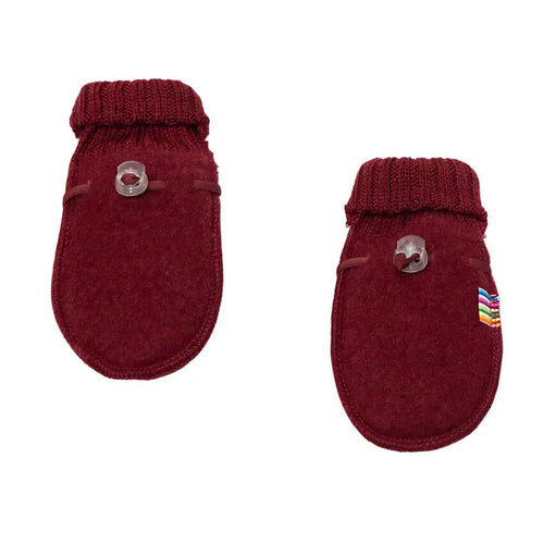 Baby wantjes wolfleece - Bordeaux (limited edition)