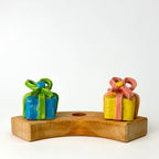 Blauw cadeautje steker