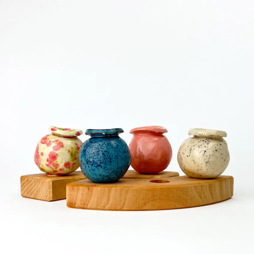 Blauw kraagvaasje steker
