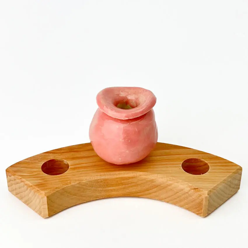 Roze kraagvaasje steker