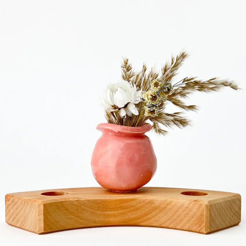 Roze kraagvaasje steker