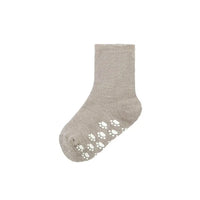 Wollsocken mit Anti-Rutsch - beige