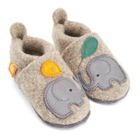 Hausschuhe Wolle Elefant Benni - beige