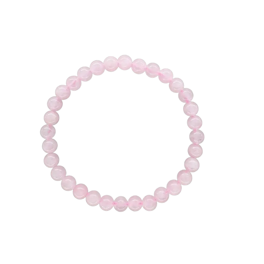 Baby-Natura-Edelsteen-Rozekwarts-kogelarmband-6mm