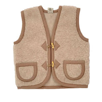 Pulswärmer Kind aus Wolle - Alpine junior Beige