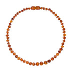 Barnsteen ketting kind cognac - unpolished