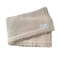 Decke aus natürlicher Baumwolle Beige