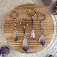 Schlüsselanhänger mit Amethystspitze