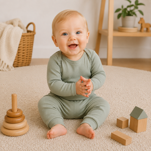 Babyhose Extra Weich Olive – 100% Biologische Baumwolle